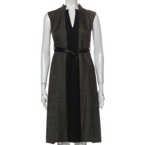 Balenciaga Black and Brown Sleeveless Dress Size 4 / FR 36
